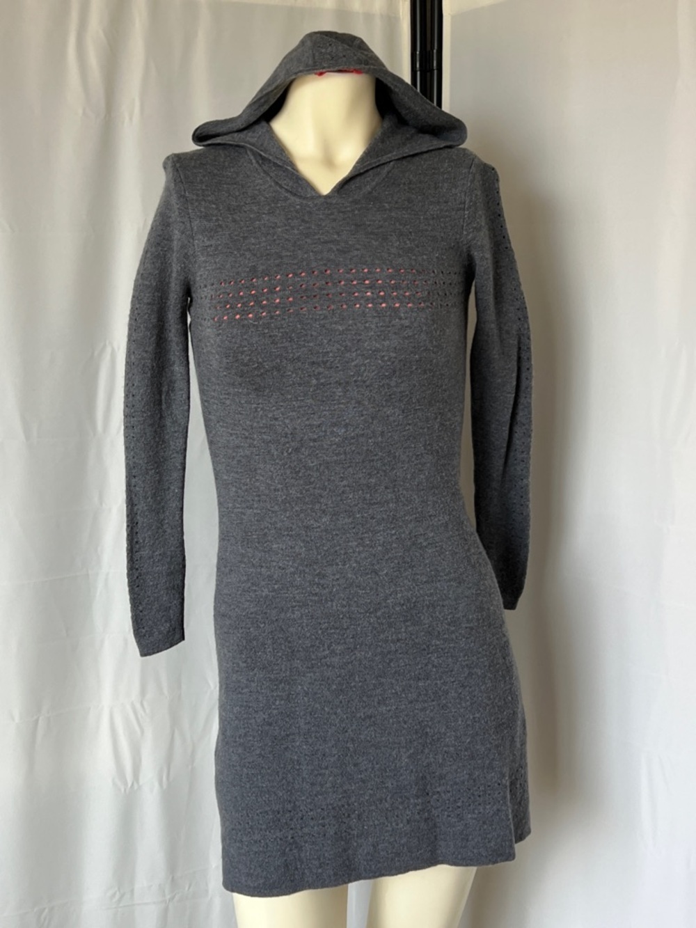 Krimson Klover Wool Hooded Long-Sleeve Sweater Dress